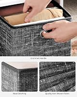 SONGMICS Storage Boxes Set of 6 Non-Woven Fabric 33 cm Cube with Handles view 5