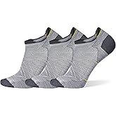 Smartwool Men's Run Zero Cushion Low Ankle Socks Light Gray-3pk Large