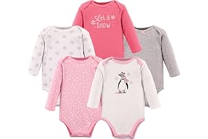 Hudson Baby unisex-baby Baby Long Sleeve Bodysuit 5 Pack