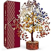 Crystal Tree of Life 7 Chakra Birthday Gifts for Women, Unique Gifts for Her, Home and Office Decor, Handmade Healing Crystals Tree Bring Positive Energy, Money, Good Luck, Gifts for Mom & Love Ones