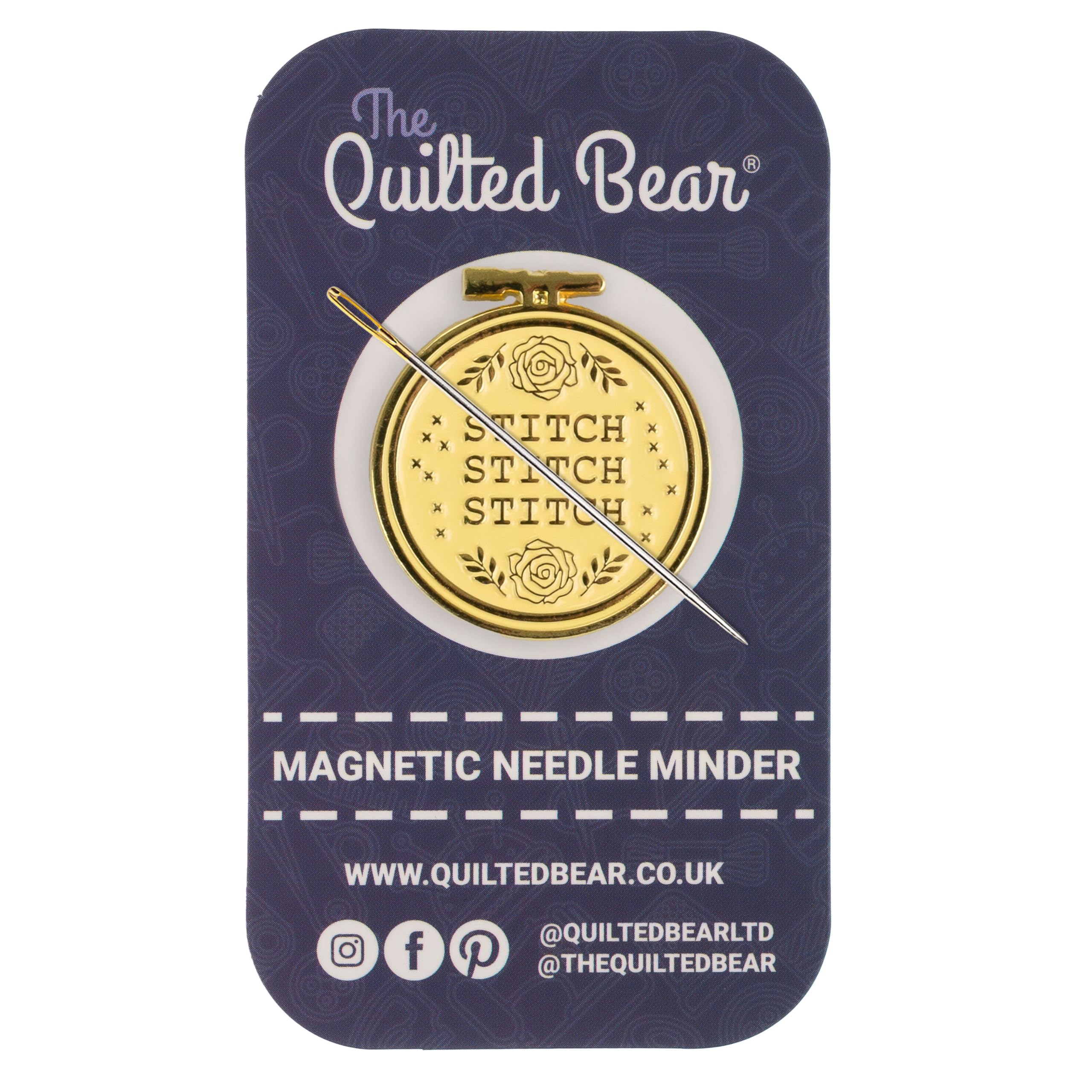 The Quilted Bear Magnetic Needle Minders – Enamel Needle Keeper for Sewing, Embroidery & Cross Stitch Accessories | Secure Holder for Sewing Pins & Needles (Cross Stitch)
