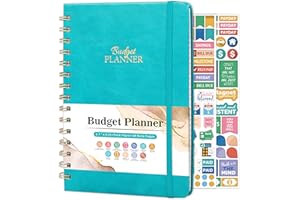POLUMA Budget Planner - Budget Book with Bill Organizer and Expense Tracker, 6.1" x 8.25", 12 Month Undated Finance Planner/Account Book to Take Control of Your Money, Start Anytime - Green