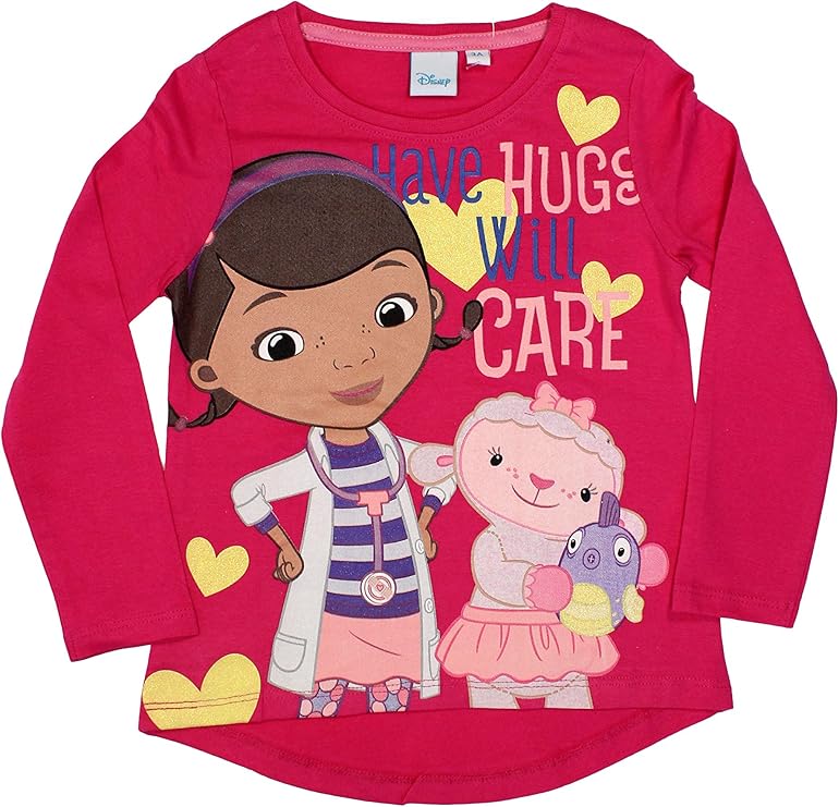 Disney Doc Mcstuffins Official T-Shirt Long sleeve 6Years Fushia ...