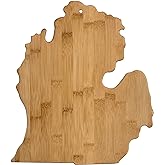 Totally Bamboo Michigan State Shaped Bamboo Serving & Cutting Board