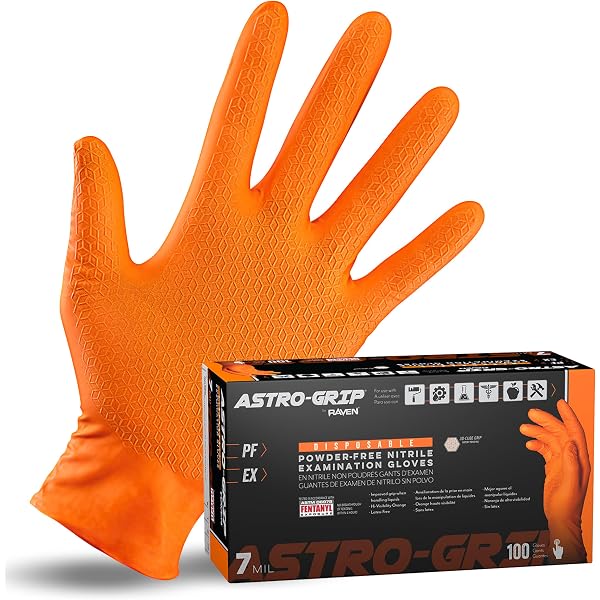 SAS Safety 66574 Astro-Grip Powder‐Free 7 Mil Nitrile Gloves, X