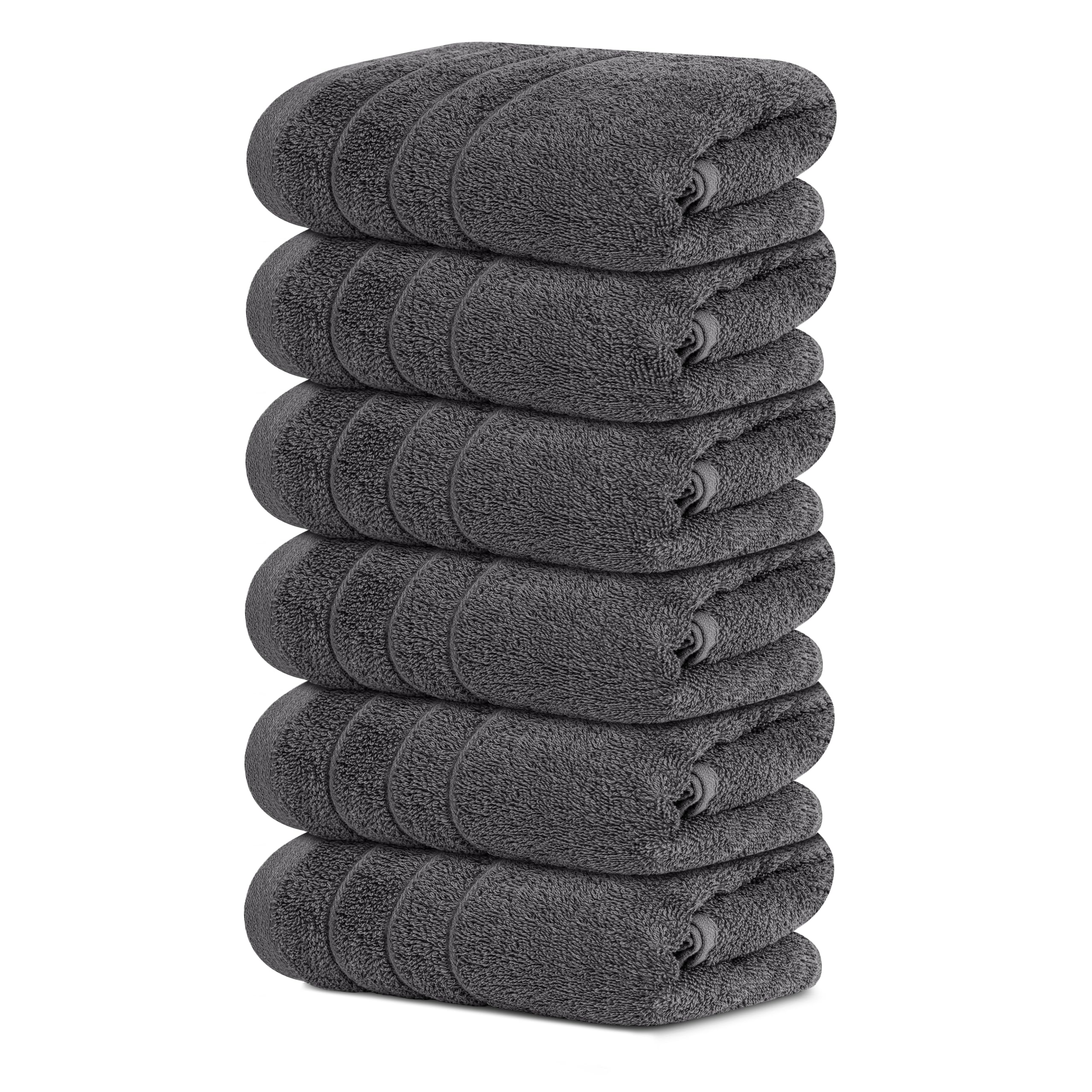 Photo 1 of ***only one towel***Tens Towels Pack of 6 Hand Towels, 100% Cotton, Lighter Weight, Quick to Dry, 16 x 28 Inches, Super Soft & Absorbent, Perfect for Bathroom & Kitchen, Dark Grey