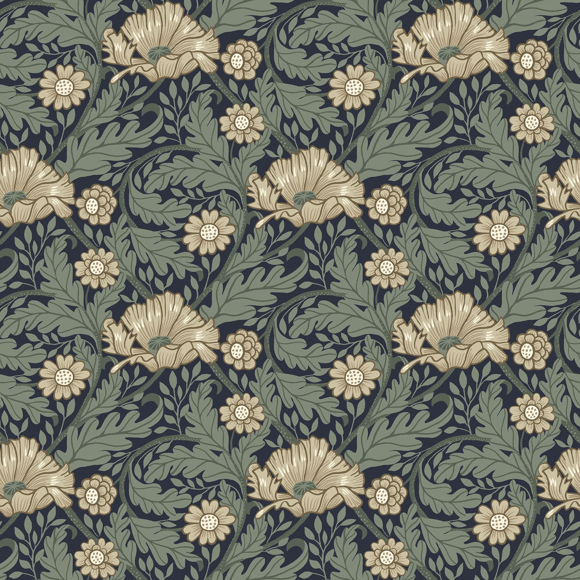 Galerie S13118 Sommarang Garden Floral Wallpaper, Blue, 10.05m x 53cm