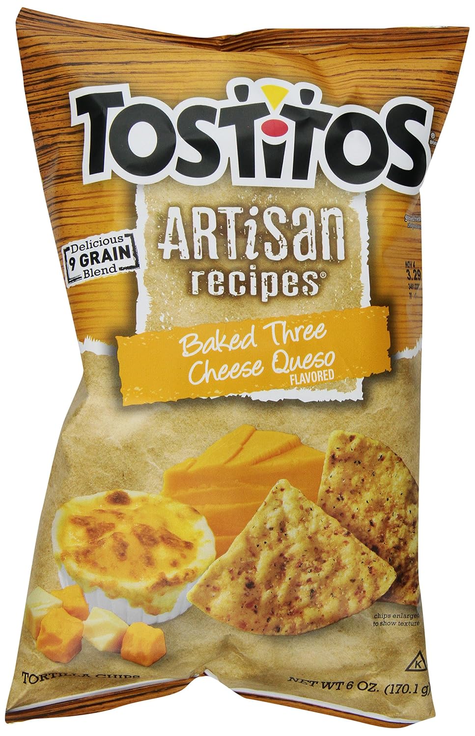 Tostitos artisan recipes tortilla chips baked three Cheese queso #2 (028400237222)