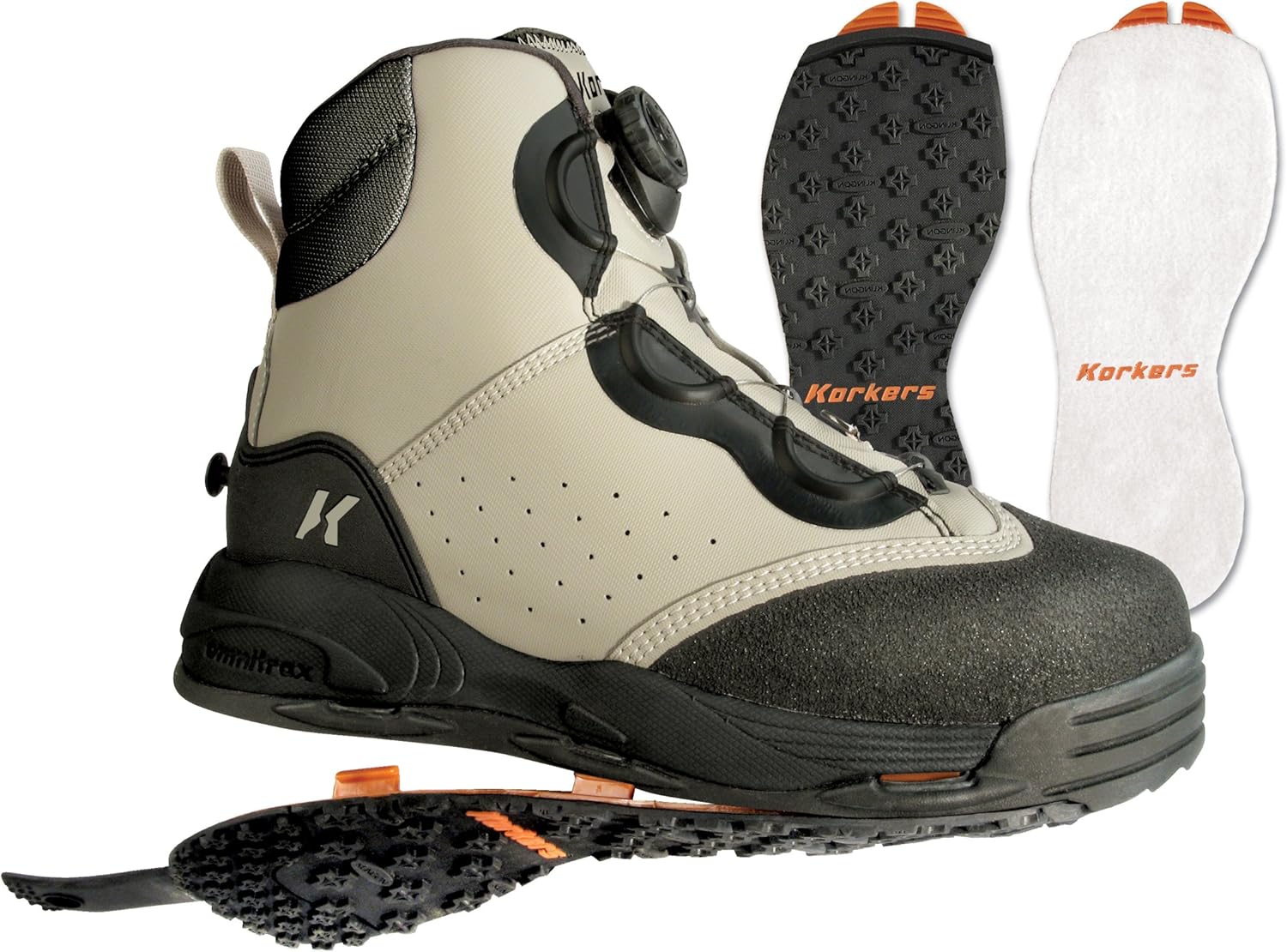 Korkers Chrome Wading Boot with Felt and KlingOn Outsole