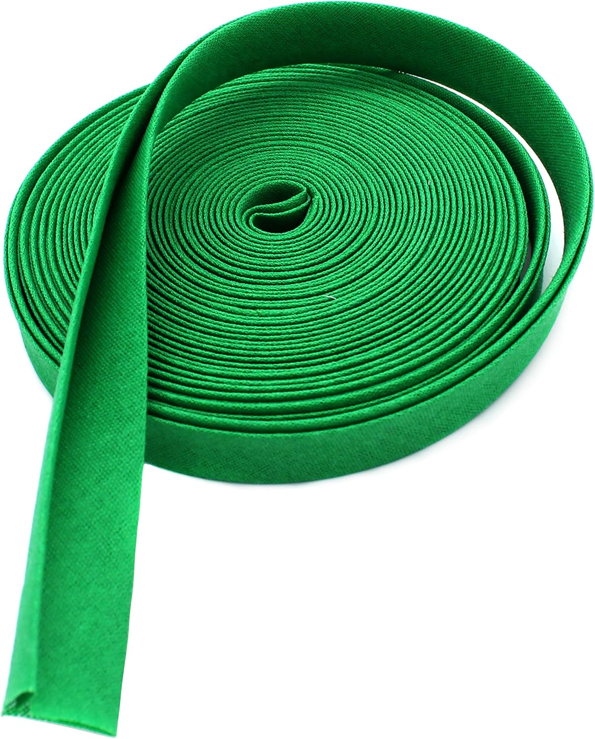 Doublefold Bias Tape 1/2" Wide Poly Cotton (5 Yards, Green) Home Improvement