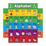 ABC Alphabet Poster Chart - LAMINATED - Double Sided (18 x 24)