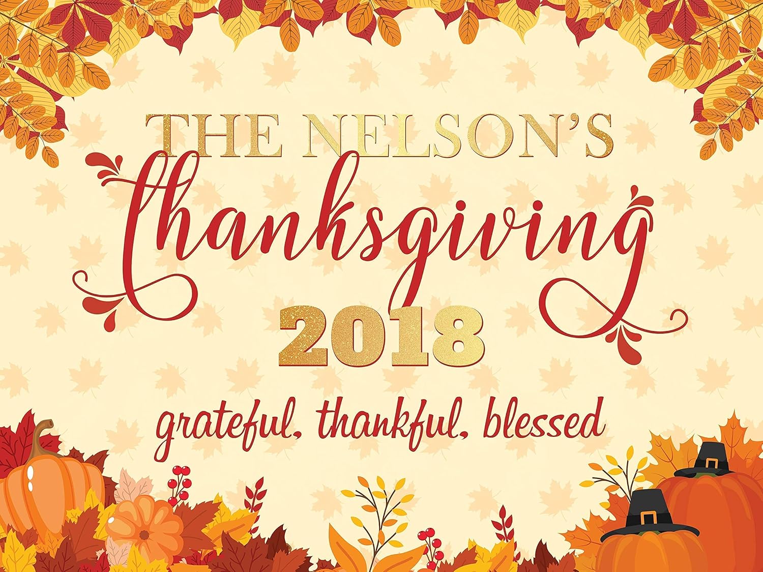 Amazon Com Autumn Rustic Leaves Happy Thanksgiving Banner