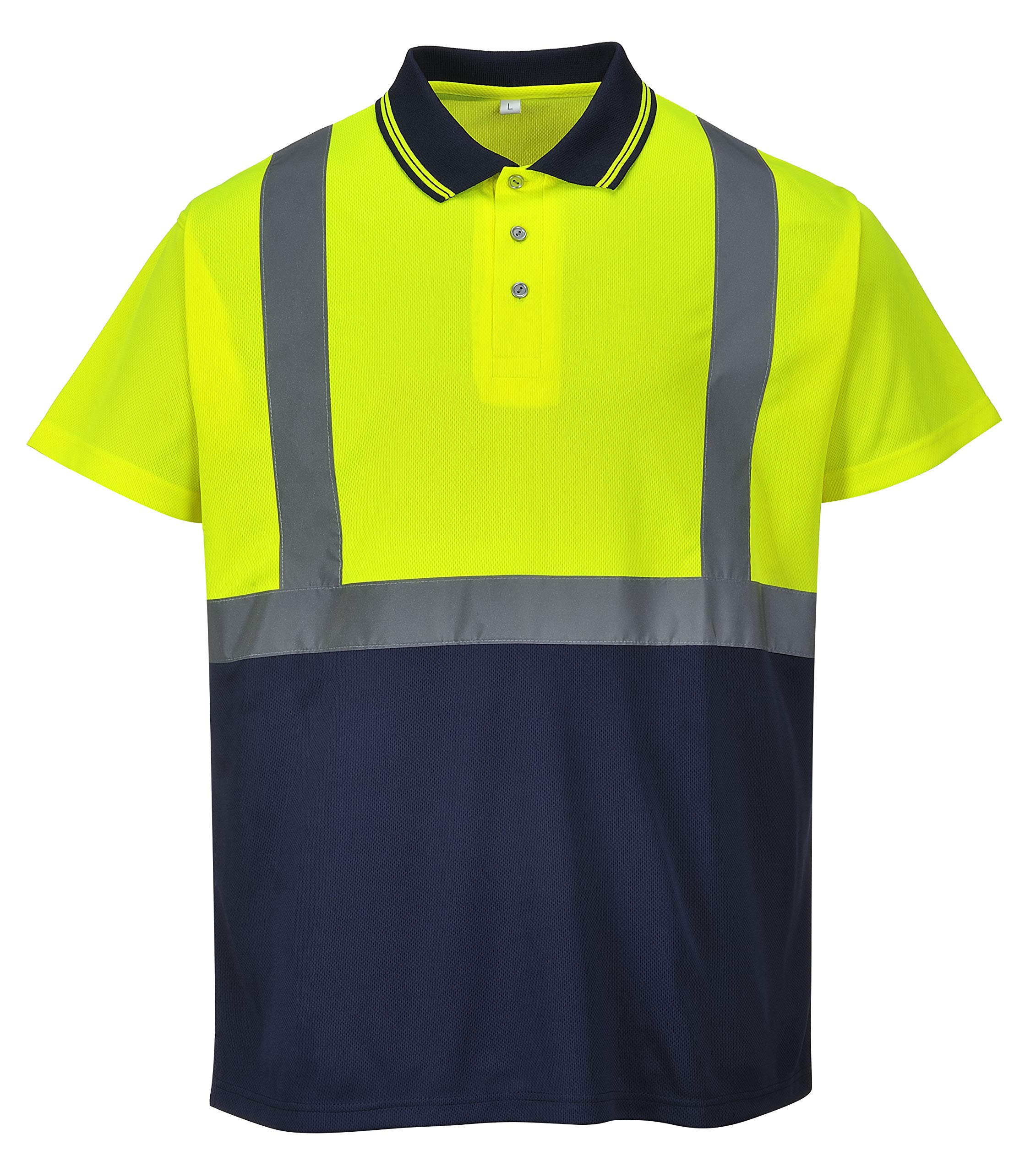 Portwest Two-Tone Polo, Size: XXL, Colour: Yellow/Navy, S479YNRXXL