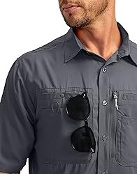Men's Fishing Shirts with Zipper Pockets UPF