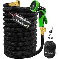 Mueller ArmorFlow Heavy Duty Expandable Garden Hose 50 Ft, Lightweight, Drinking Water Safe, 3/4" Solid Brass Fittings…