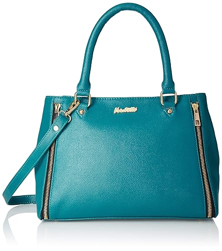 Verobelle Womens Leatherette Handbag (VBHB0003TQ,Turquoise)