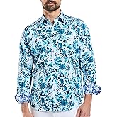 Robert Graham Mens Miren Long Sleeve Button Down Woven Shirt