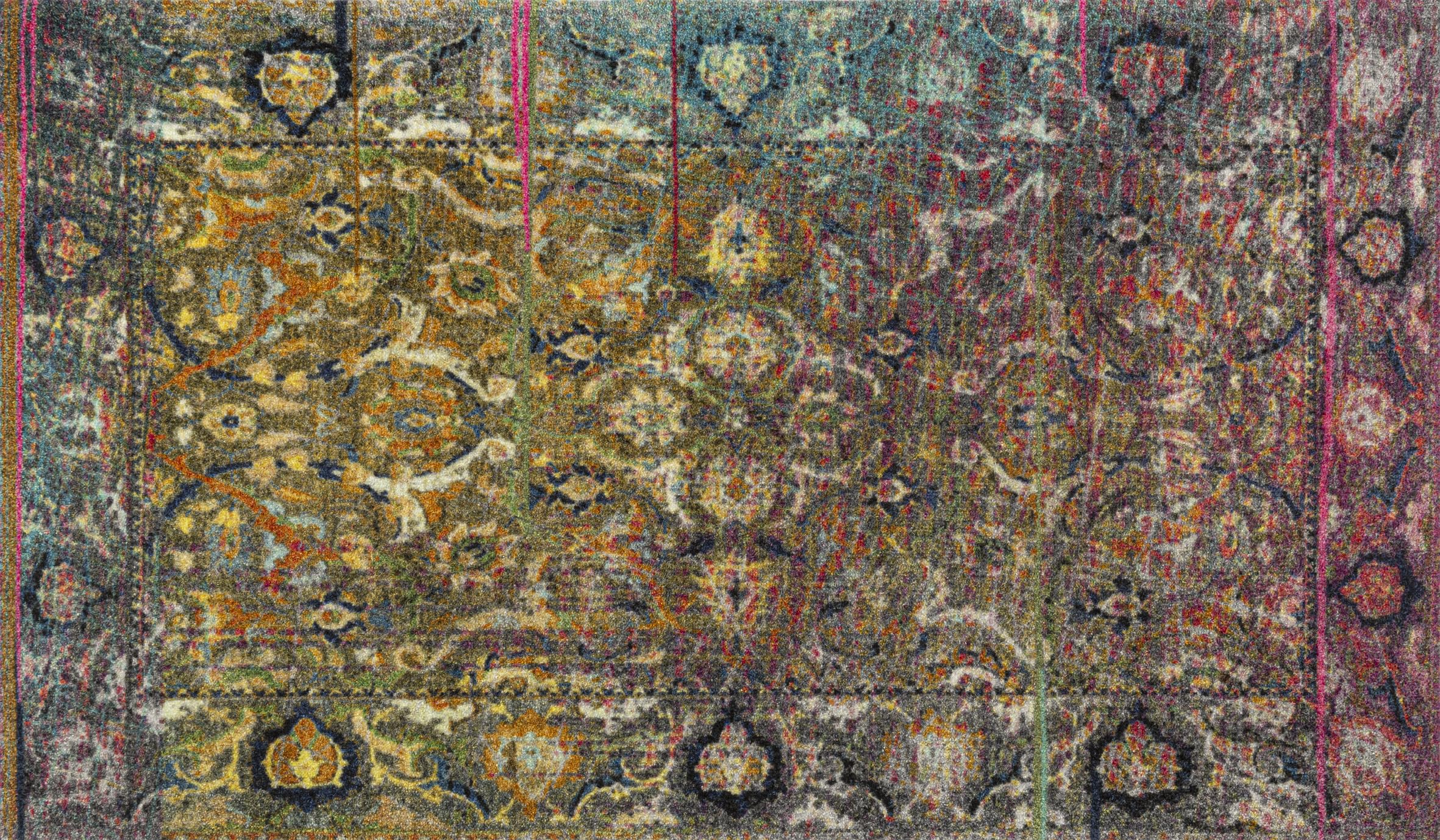 Wash+Dry Mirage Doormat, 70 x 120 cm, Indoor and Outdoor Use, Washable, Rimless, Colourful