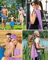 Fit-Flip Swimming Towel Pastel Violet 140x70cm Microfiber Quick Dry view 5