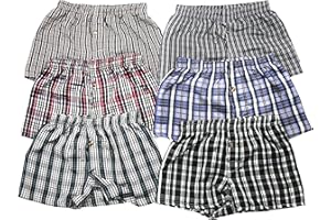 ToBeInStyle Boys' Pack of 6 Tartan Patterned Boxer Shorts