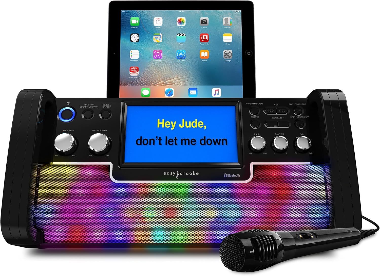 Easy Karaoke EKS780-BT Bluetooth CD+CDG Karaoke Disco Party Machine with speaker, 1 microphone