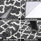 SHACOS Extra Long Hallway Runner Rug 60x300 cm Non Slip Washable Black view 2