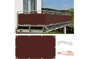 Privacy Fence 2' x 18' Privacy Protection Weatherproof Privacy Screen Outdoor, Included Cable Ties Customized Size for Patio 