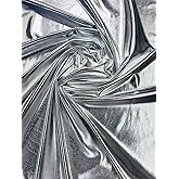 Sedona Designz 58/60" Wide Foil Knit Fabric – 94% Polyester 6% Spandex DTY, All-Over Foil Finish – Soft Stretch Knit for Apparel, Costumes, Dancewear & Crafts