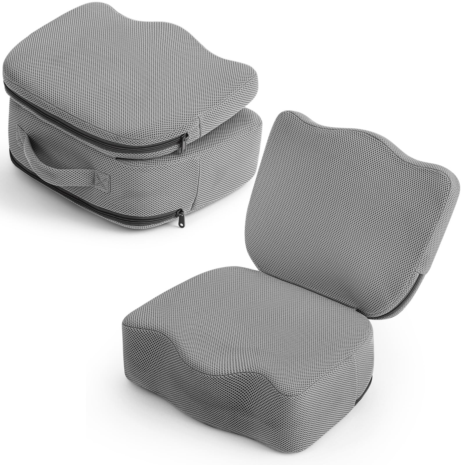 Photo 1 of Yerliker 1 Pcs Foldable Hot Tub Booster Seat for Adults Adjustable 2 Heights up to 6.3", Weighted Booster Seat 3D Air Mesh Hot Tub Accessories Quick Dry Micro Dot Non Slip for Spa Bathtub Pool (Gray)