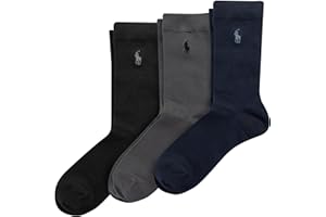 Polo Ralph Lauren boys Supersoft Dress Crew Socks - 3 Pair Pack - Soft Yarn and Stay Up Top