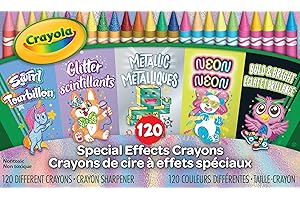 Crayola Special Effects Bulk Crayon Set (5 Pack), 24 Crayons for Kids, Coloring Supplies for Arts & Crafts, Glitter, Pastel, Bold & Bright, Neon, Metallic [Amazon Exclusive]