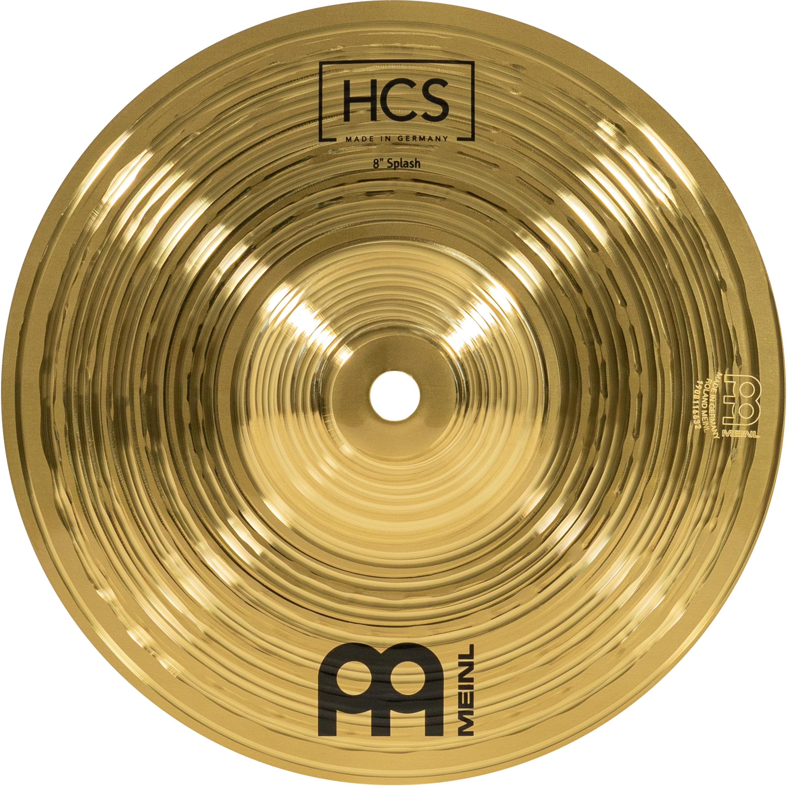 Meinl Cymbals HCS Splash Cymbal 8 inch (Video) for Drum Set (20,32cm) Traditional Finish Brass, Made in Germany (HCS8S)