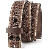 F&L CLASSIC Western Belt without buckle for men – Full Grain Leather Cowboy Belts for jeans - One Piece Leather strap belt