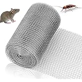 Angooni 5" x 30' Stainless Steel Mesh,304 SS Mesh Rust & Abrasion Resistant Wire Mesh, Flexible & Easy to Cut, Suitable for P