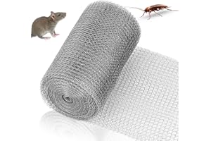 Angooni 5" x 30' Stainless Steel Mesh,304 SS Mesh Rust & Abrasion Resistant Wire Mesh, Flexible & Easy to Cut, Suitable for P