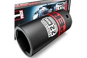 Aiourx 1/2" Drive Impact Socket, 22 mm Deep Socket, Metric, 6 Point, CR-V, for Automotive Maintaince, Mechanical Equipment Maintaince