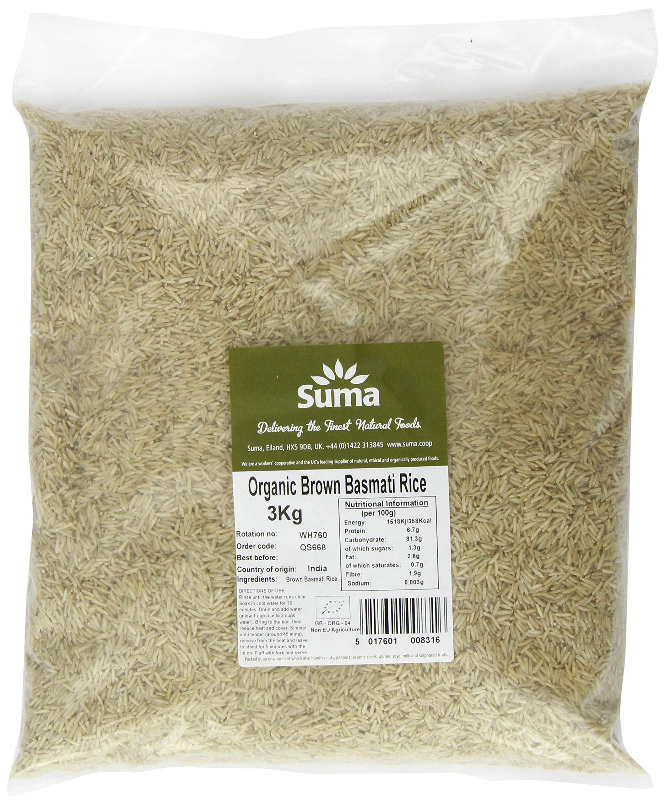 Suma Organic Brown Basmati Rice 3 kg