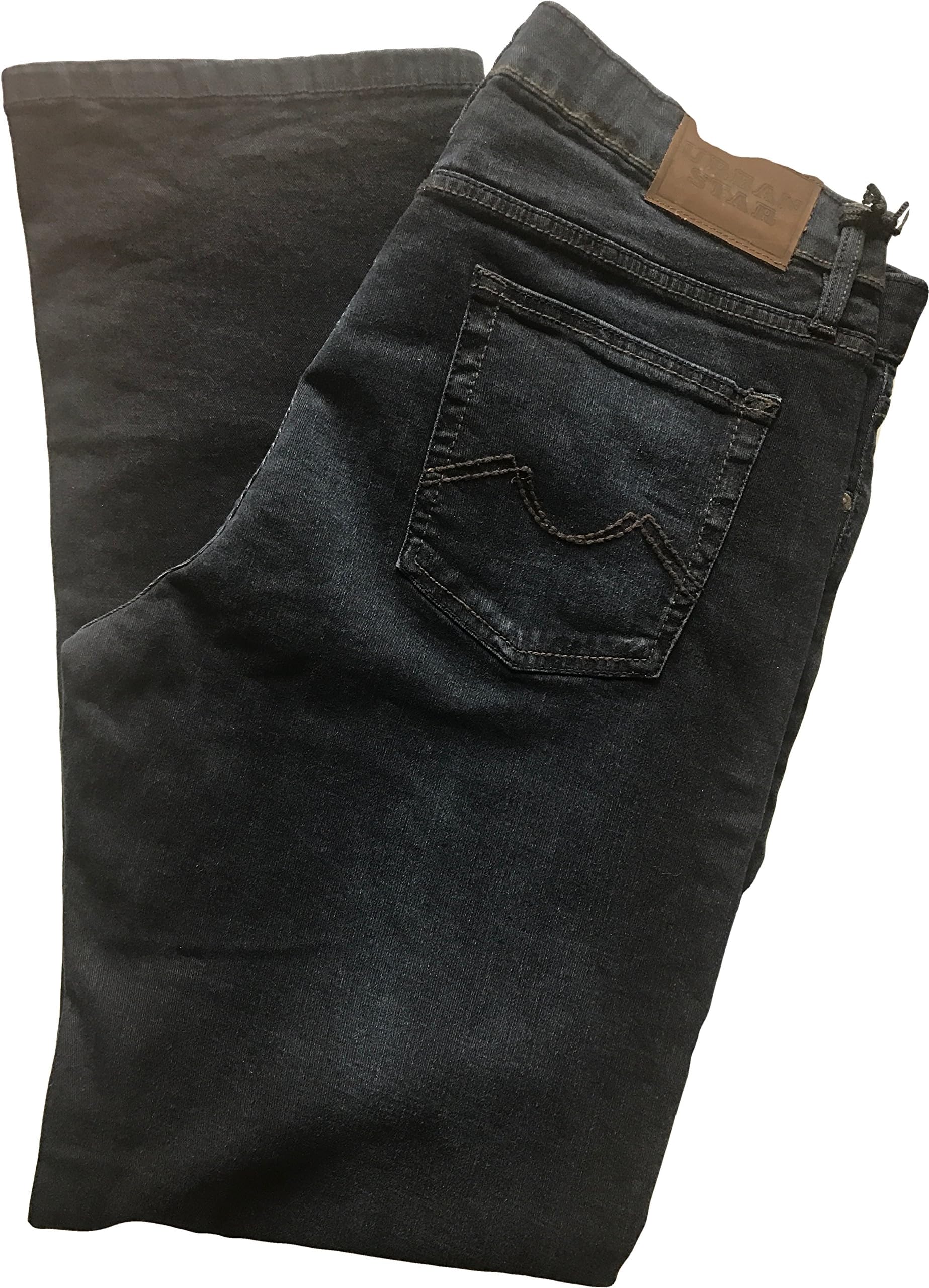 Urban Star Men's Relaxed Fit Straight Leg Stretch Jeans (38X34, Dark Rinse)
