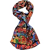 Salutto Women 100% Silk Scarves Van Gogh Painted Scarf