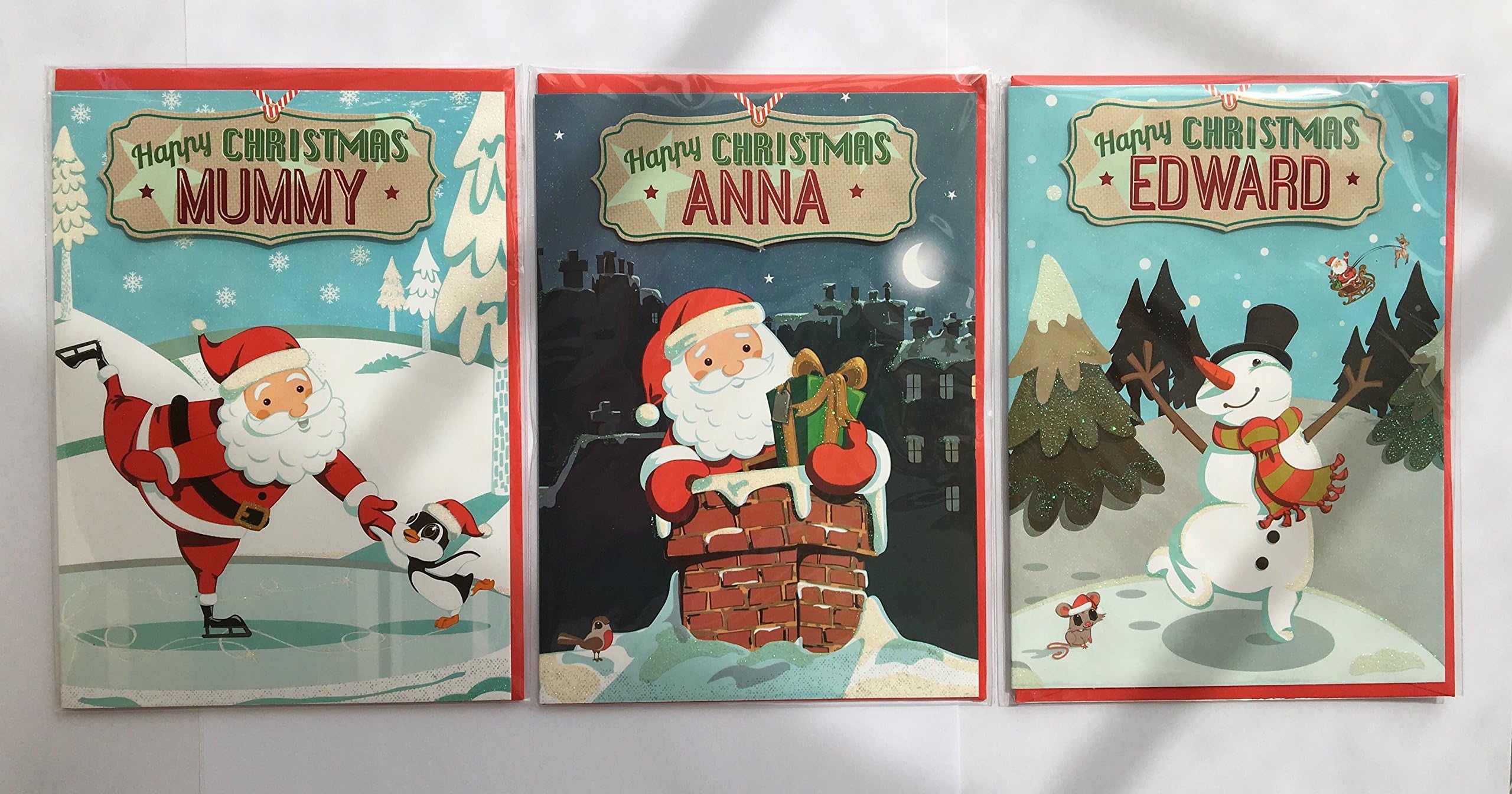 Snowy Night Christmas Card - Personalised With Taylor