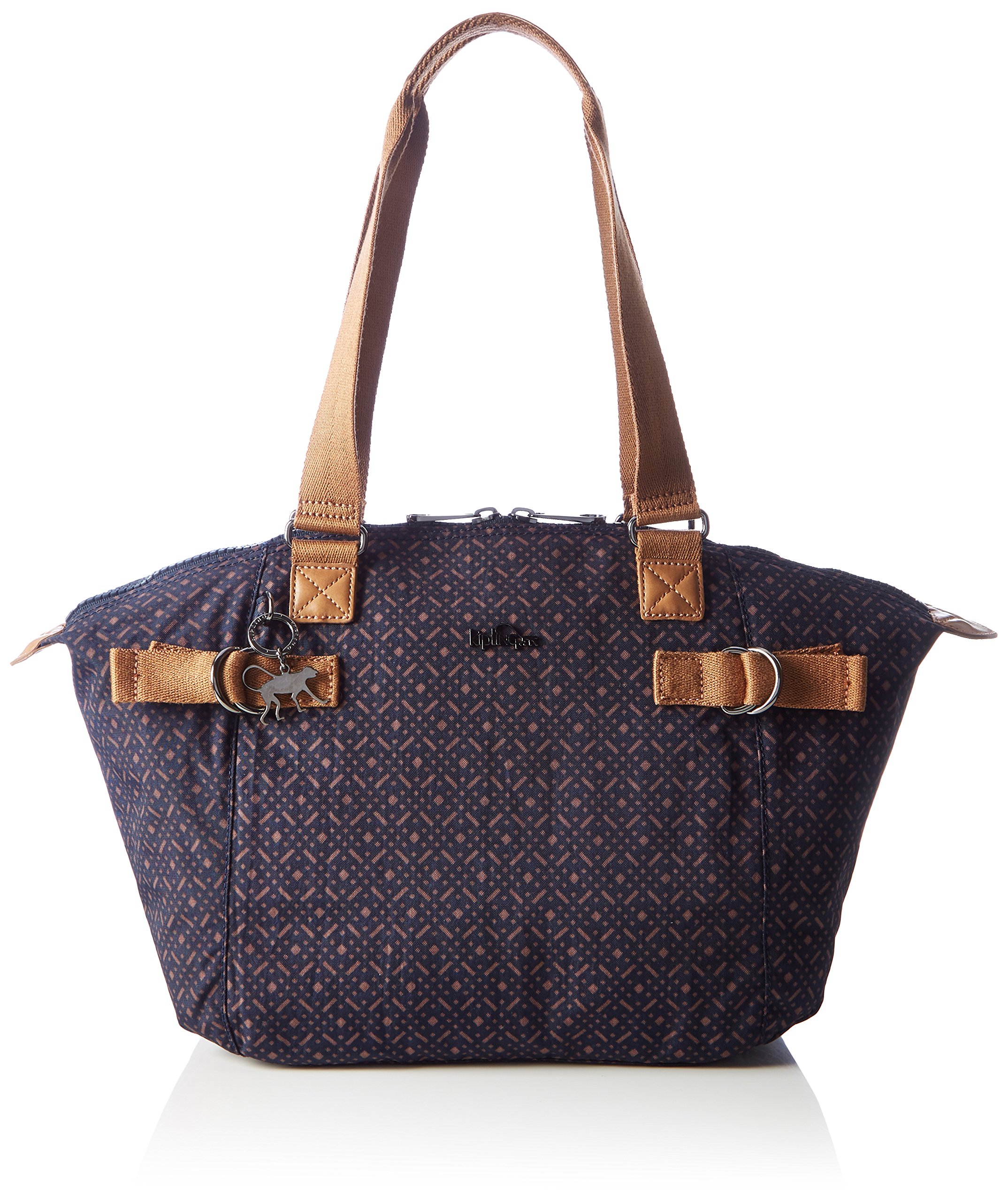 Kipling Womens Elaine Top-Handle Bag Blue (Woven Blue Geo)
