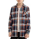 Motarto Boys Plaid Flannel Long Sleeve Button Down Shirt Kids Casual Shirts 4-14 Years