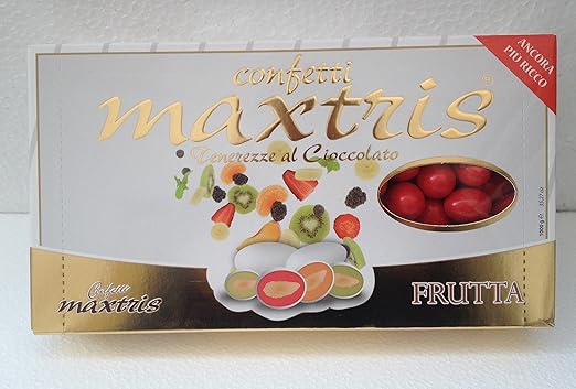 title=CONFETTI MAXTRIS 1 KG CIOCCOMANDORLA ITALIANA CONFETTI (FRUTTA ROSSO)