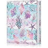 Lebrocoli Photo Album 4x6, 56 Pockets Small Picture Book Ocean Creature Seashell Starfish Conch, Personalized Large Capacity Mini PU Leather Picture Album Gift for Family Graduation Wedding Travel