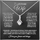 To My Future Wife Necklace - Promise Necklace For Her, Fiance Gifts For Her, Birthday Gifts For Future Wife With Message Card, To My Soulmate Necklace For Women Women Romantic Jewelry With Message Card