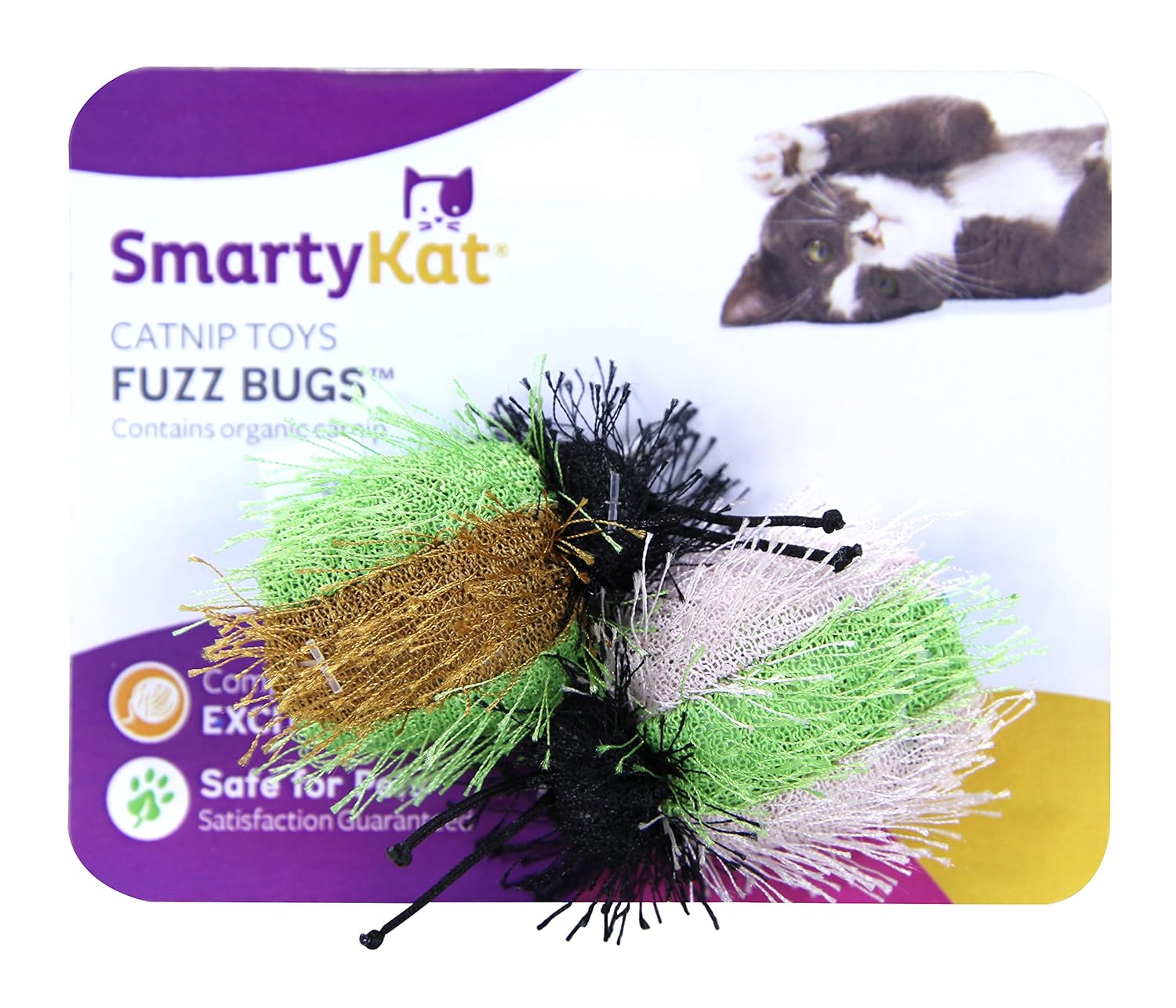 Amazoncom SmartyKat Fuzz Bugs Cat Toy Catnip Toy 2 Pack Pet