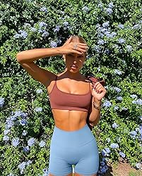 OQQ Women 3 Piece Yoga Shorts High Waist Seamless
