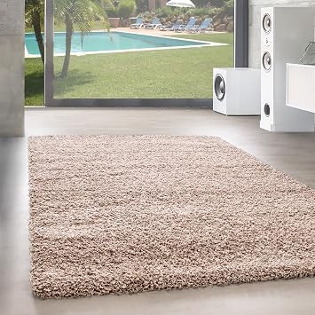 Amazon De Unbekannt Shaggy Hochflor Langflor Teppich Wohnzimmer