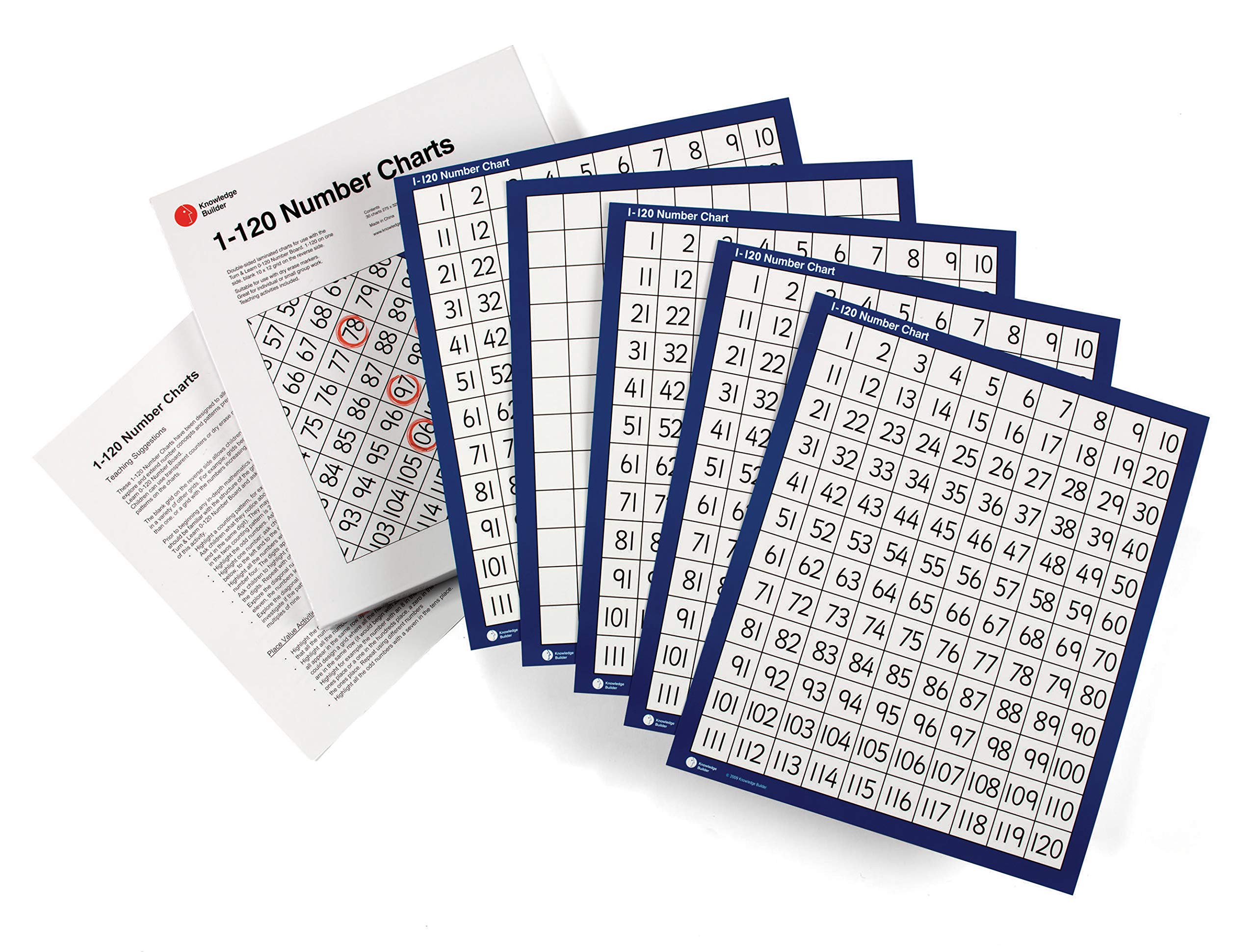 1-120 Number Chart (Pack of 30)