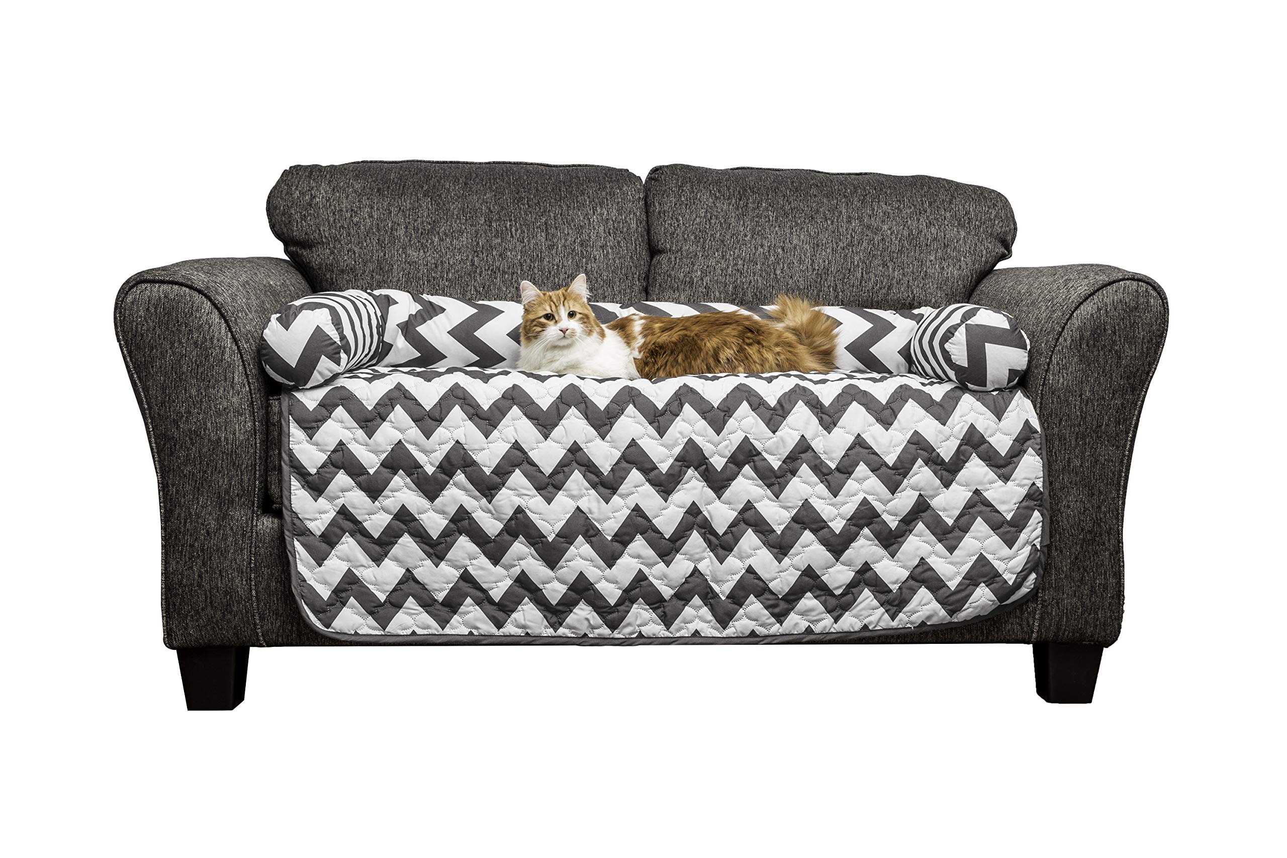 Quick Fit Fubba Reversible Pet Bed & Sofa Cover in Grey, 45x34'